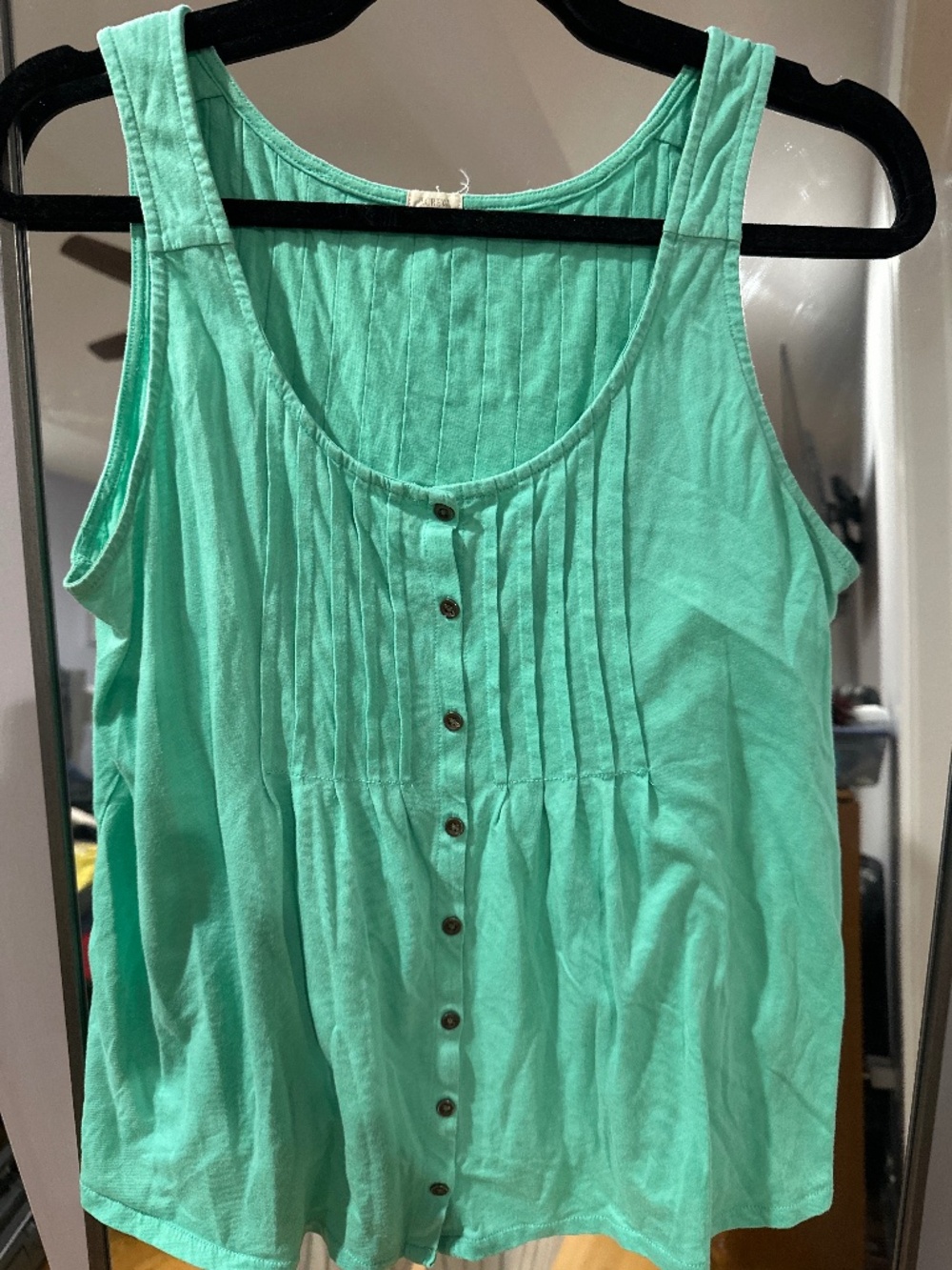 Mint green sleeveless flowy tank J Crew size M